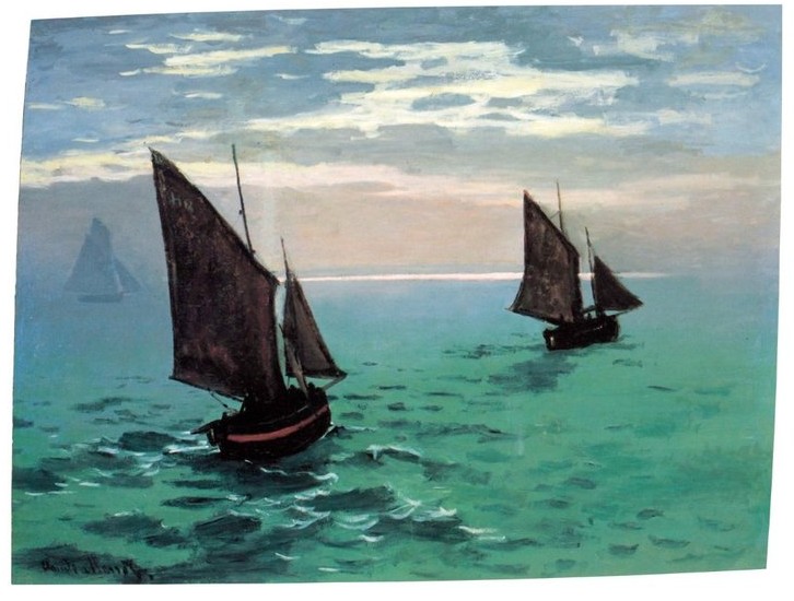Two Sailboats-Claude Monet Painting